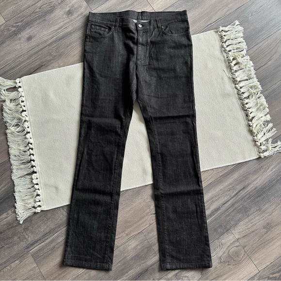 Versace Collection Straight Leg Faded Black Jeans
